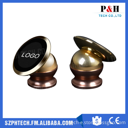 OEM logo metal mobile phone holder car mount magnetic phone holder 360